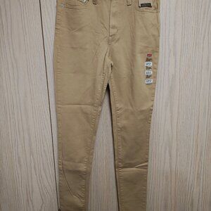 Levis 721 High Rise Skinny Jeans Khaki Stretchy Denim Womens 29x32